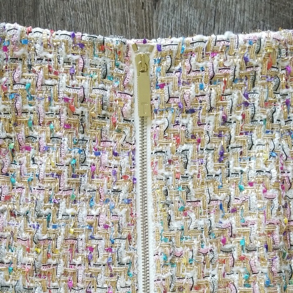 🍒NWT🍒 TED BAKER LORELAS TWEED BOUCLE MINI SKIRT - Picture 5 of 8